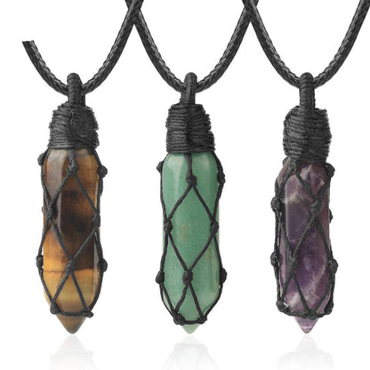 Collana pietre naturali intrecciata