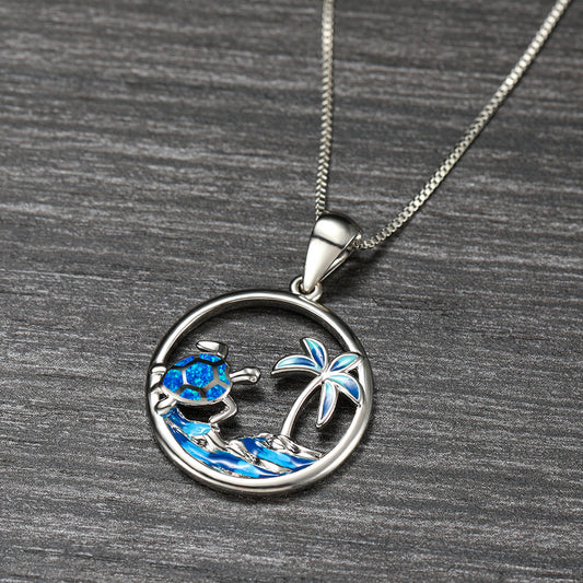 Collana tartaruga platino