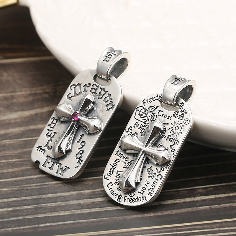 Collana Croce Argento Vintage