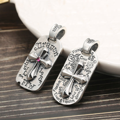 Collana Croce Argento Vintage