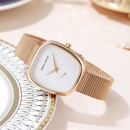 Orologio in acciaio con cinturino mesh