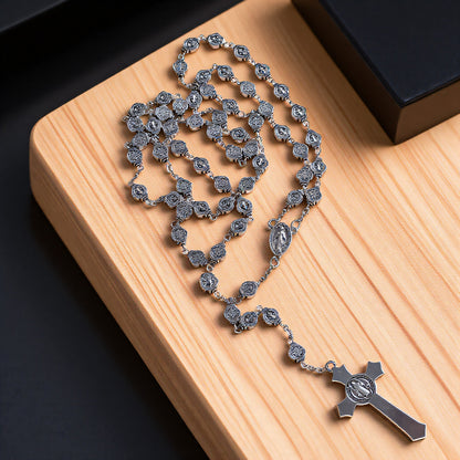 Collana croce lunga da maglione