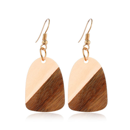 Orecchini resina legno