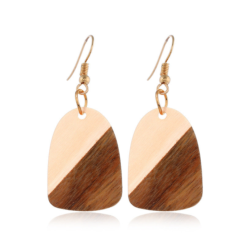 Orecchini resina legno