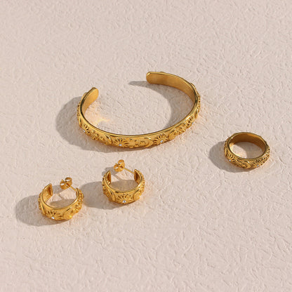 Bracciale acciaio retrò anellato