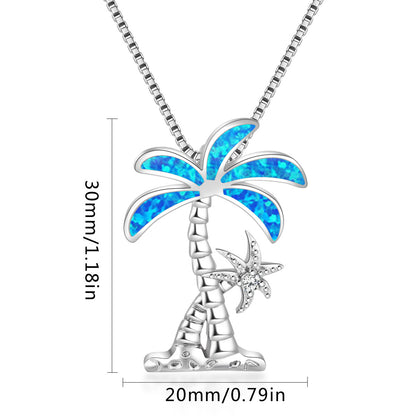 Collana corta cocco blu e opale