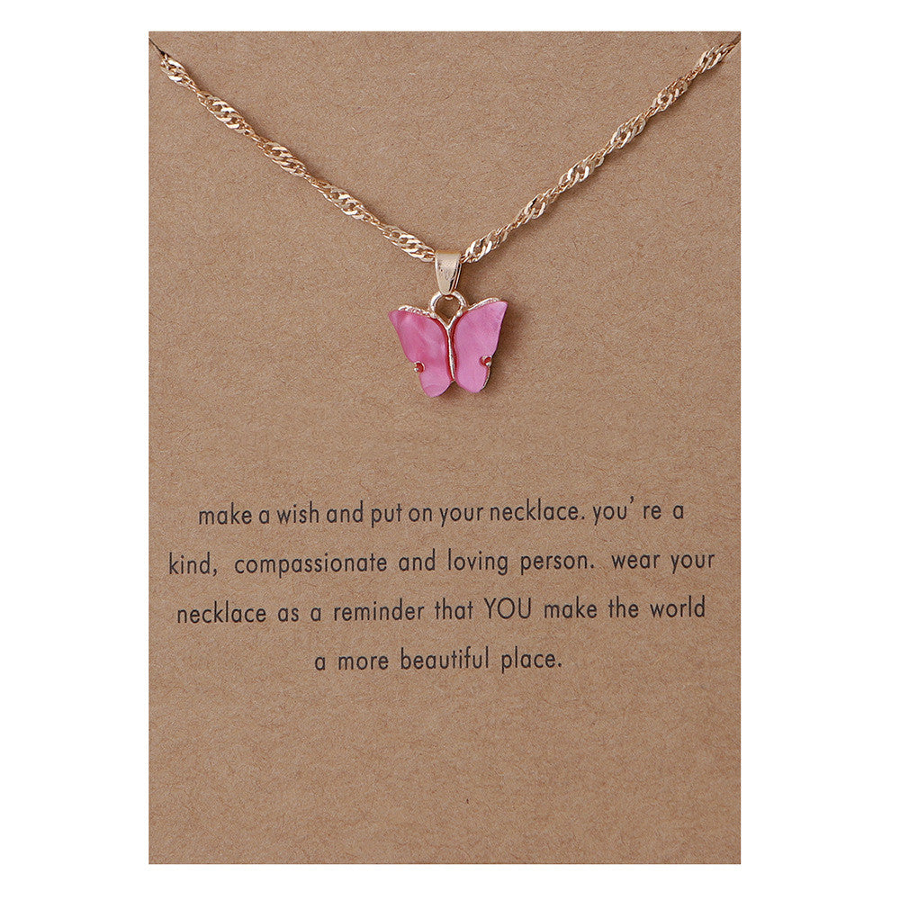 Collana farfalla acrilica