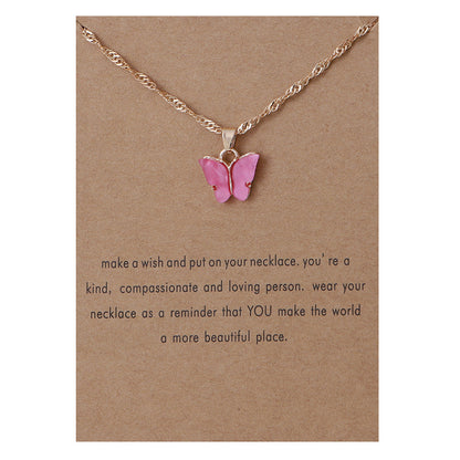 Collana farfalla acrilica