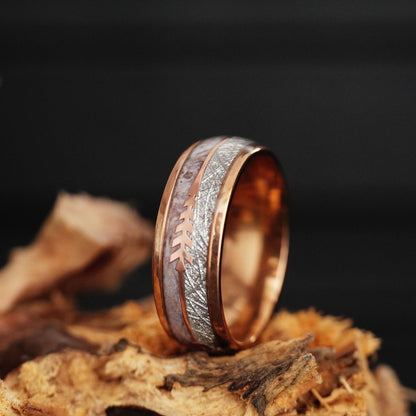 Anello marmo argento scanalato