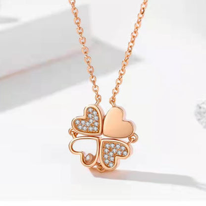 Collana quadrifoglio ripiegabile