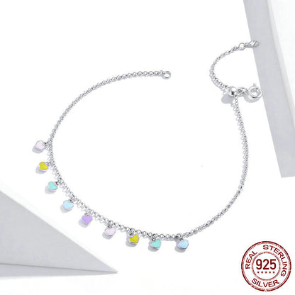 Cavigliera Cuore Arcobaleno