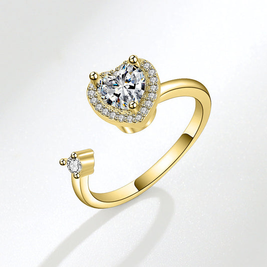 Anello girevole a forma di cuore