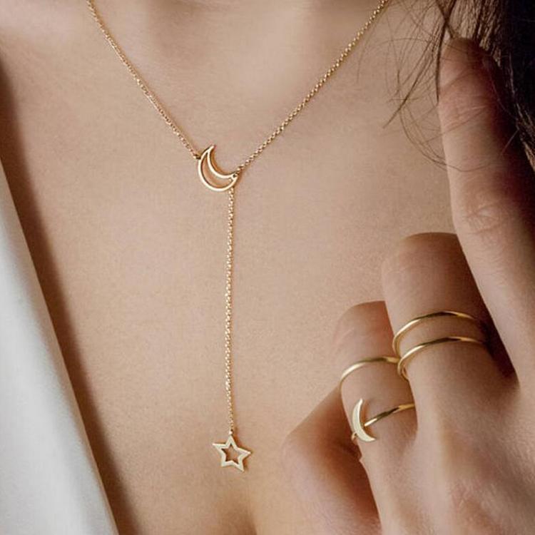 Collana Luna e Stelle corta