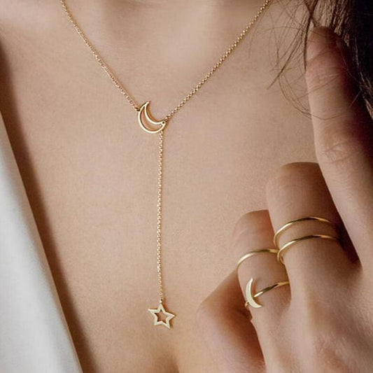 Collana Luna e Stelle corta