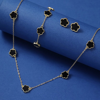 Set gioielli fiore a cinque petali
