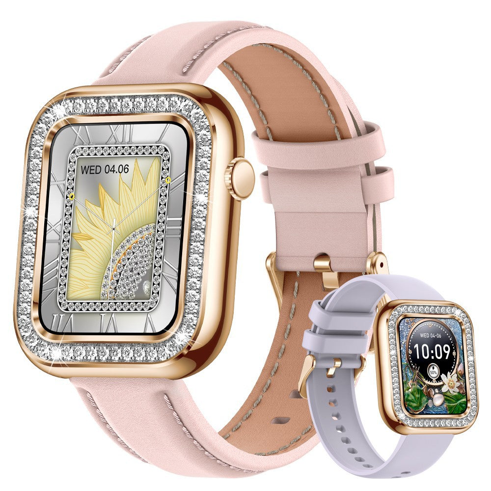 Smartwatch quadrato impermeabile cristalli