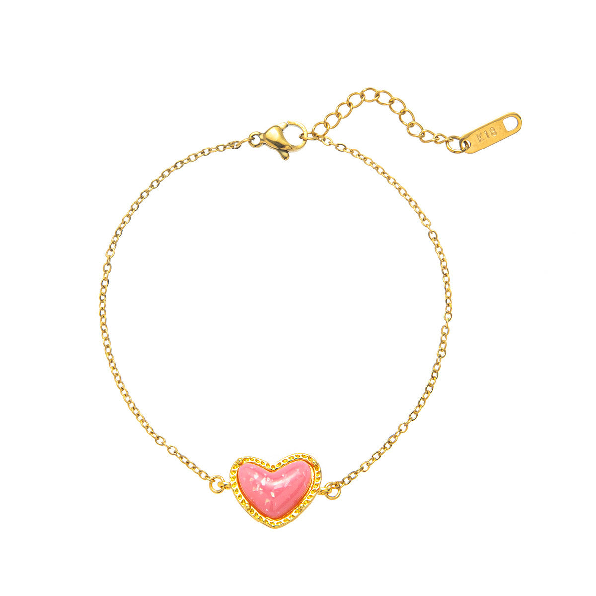 Bracciale cuore resina