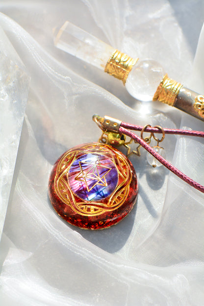 Collana cristallo rosso