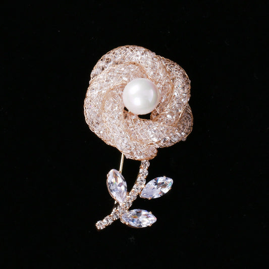 Spilla Fiore Perla Donna