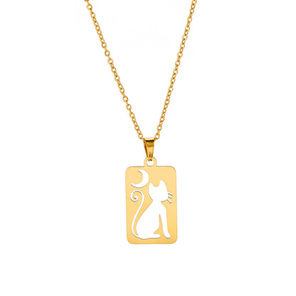 Collana pendente mezzaluna