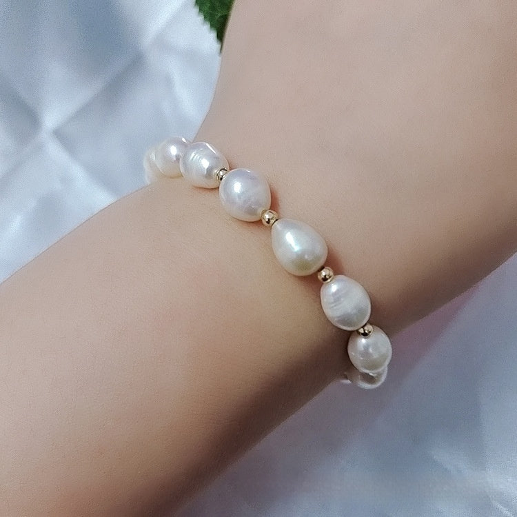Bracciale elastico perle di fiume