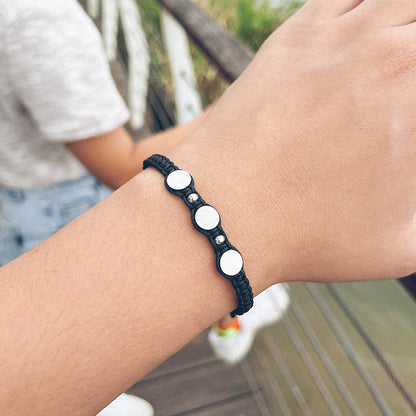 Bracciale acciaio intrecciato coppia