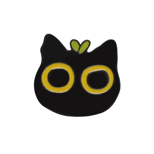 Charm gatto nero con fiori
