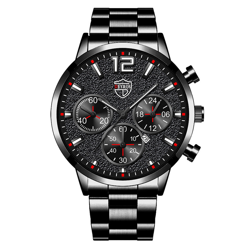 Orologio uomo con calendario acciaio inossidabile
