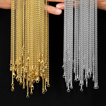 Collana intrecciata titanio