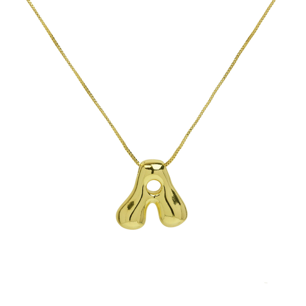 Collana lettera in ottone