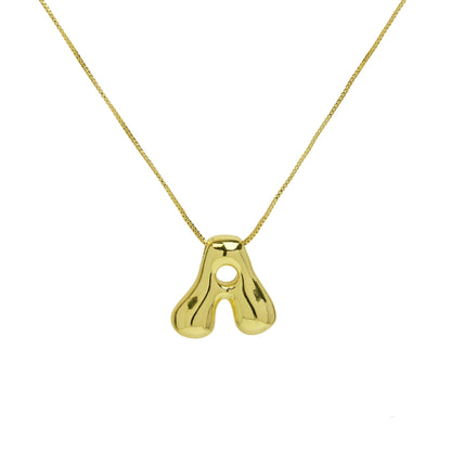 Collana lettera in ottone