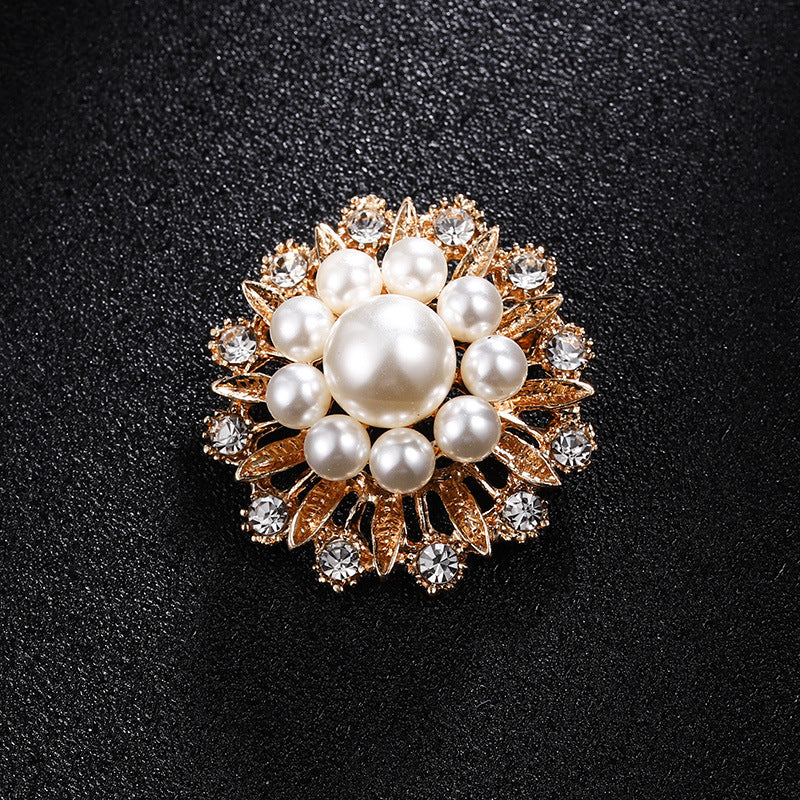 Spilla perla strass