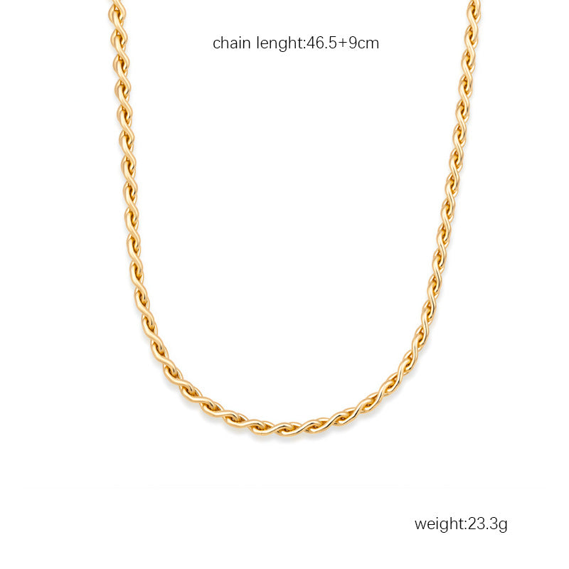 Set bracciale e collana treccia