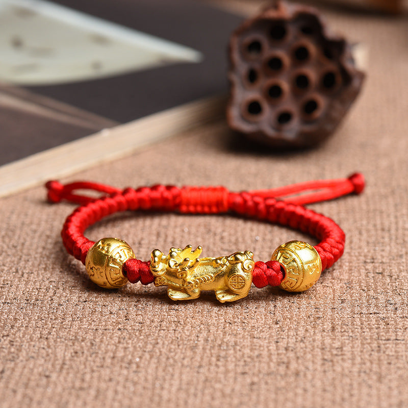 Braccialetto cordino rosso