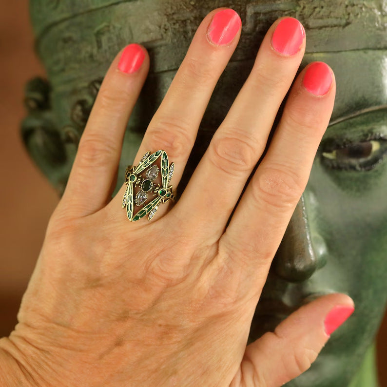 Anello libellula donna vintage