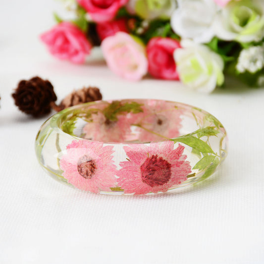 Braccialetto resina fiori secchi