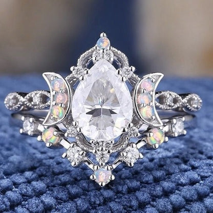 Anello Coppia Pietra di Luna
