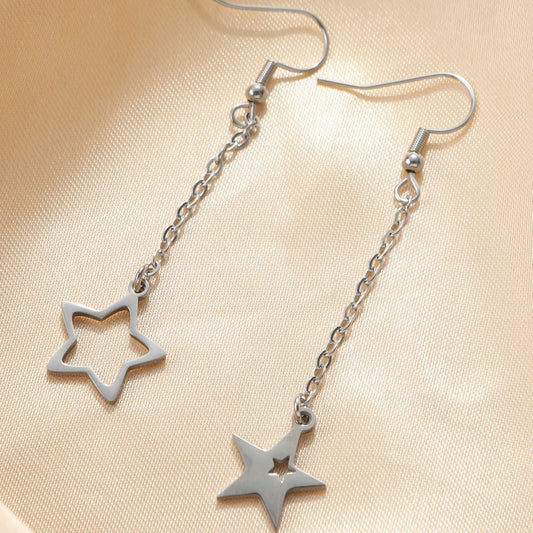 Collana stella titanio lunga