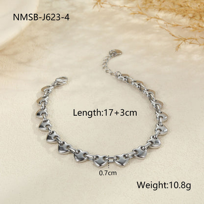 Bracciale cuore traforato resistente
