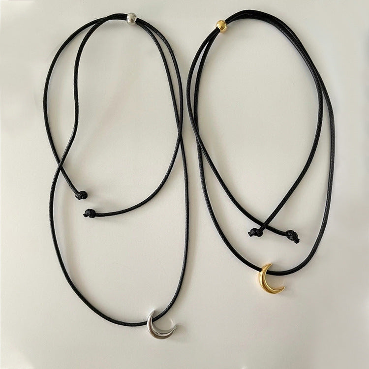Collana luna in pelle