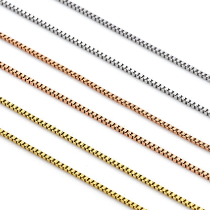 Collana catena dorata box chain
