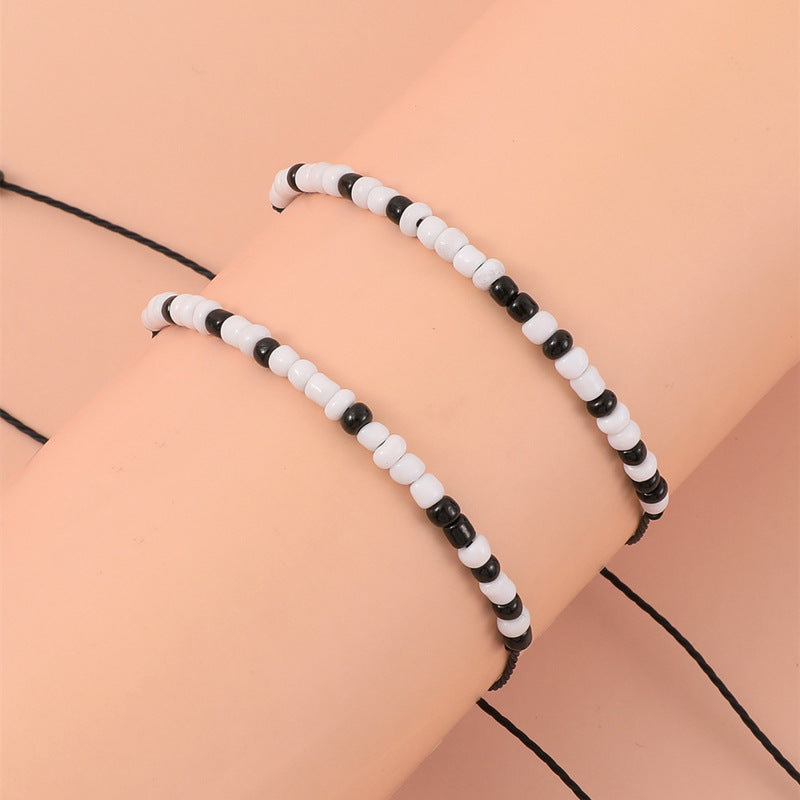 Bracciale coppia perline bicolore