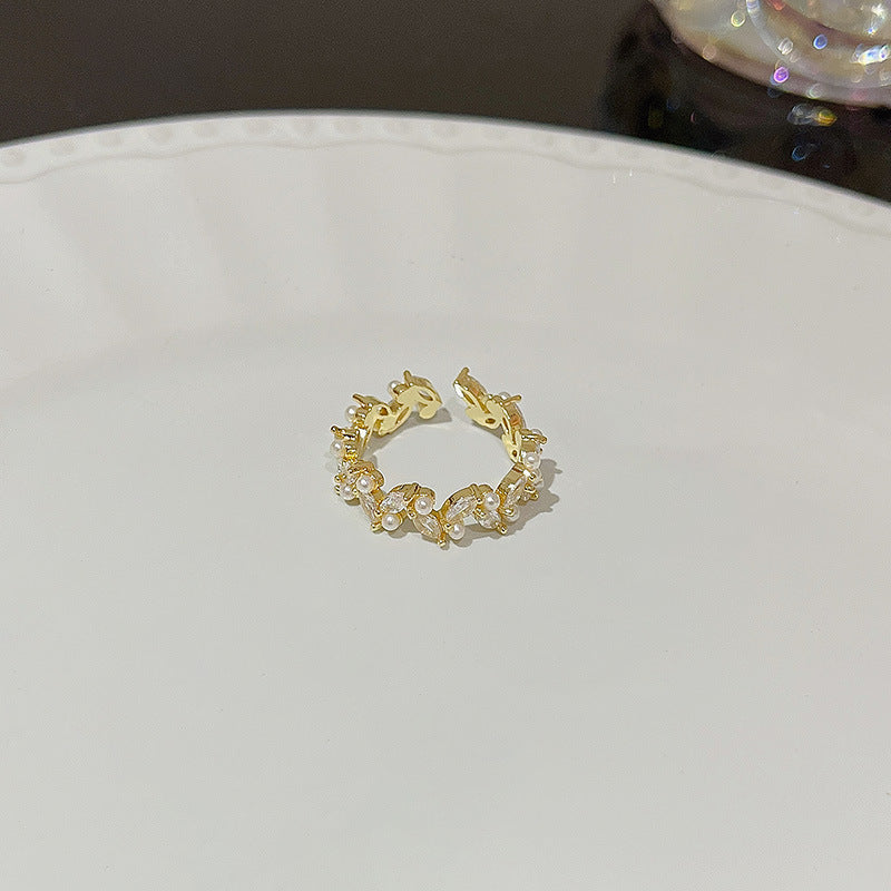 Anello farfalla zircone regolabile da donna