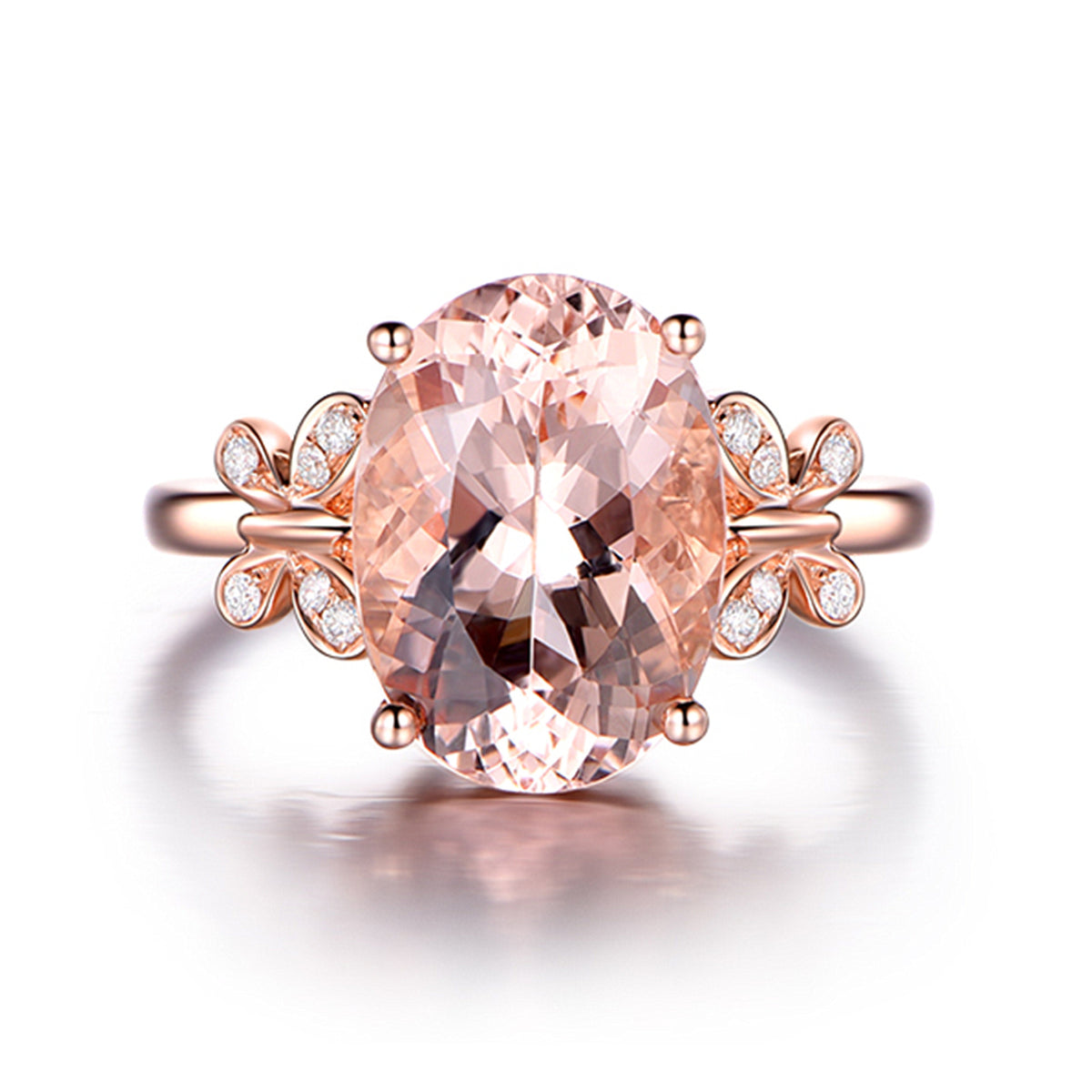 Anello morganite oro rosa