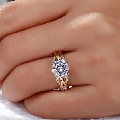 Anello zircone da donna light luxury