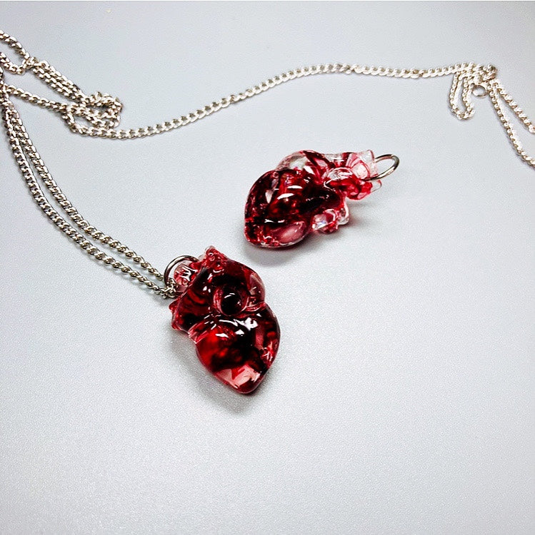 Collana pendente cuore artistico