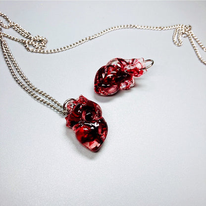 Collana pendente cuore artistico