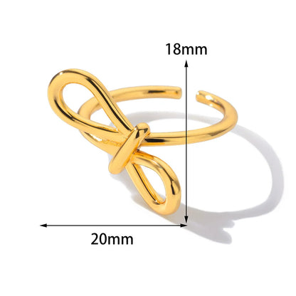 Anello acciaio titanio con fiocco