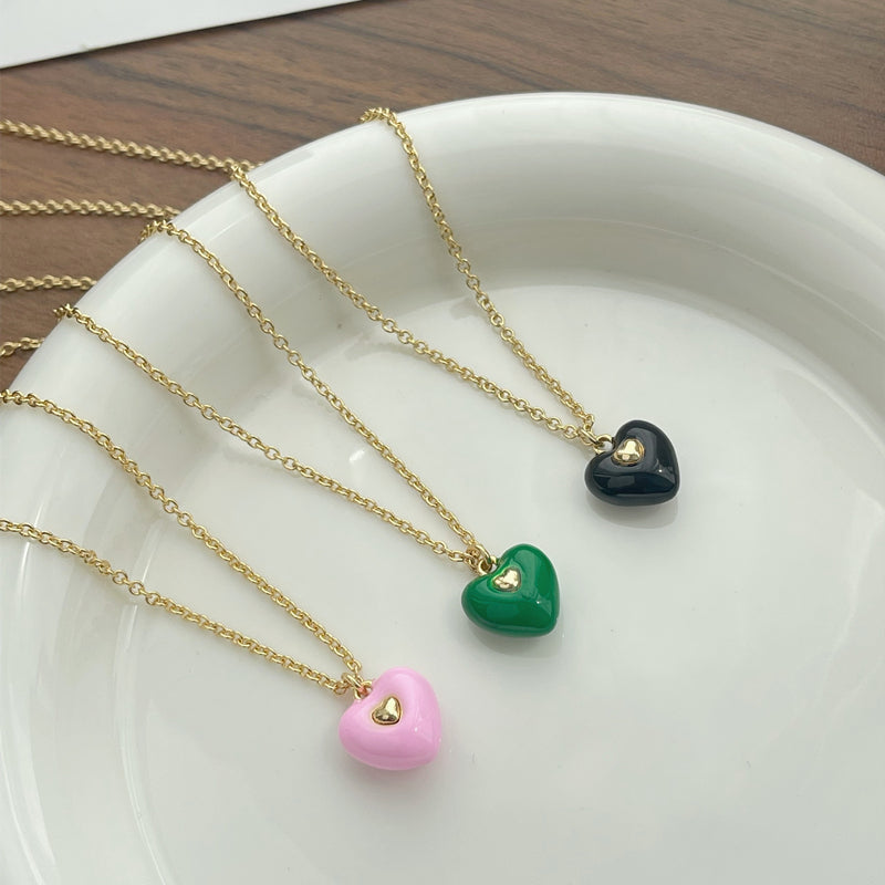 Collana smaltata cuore