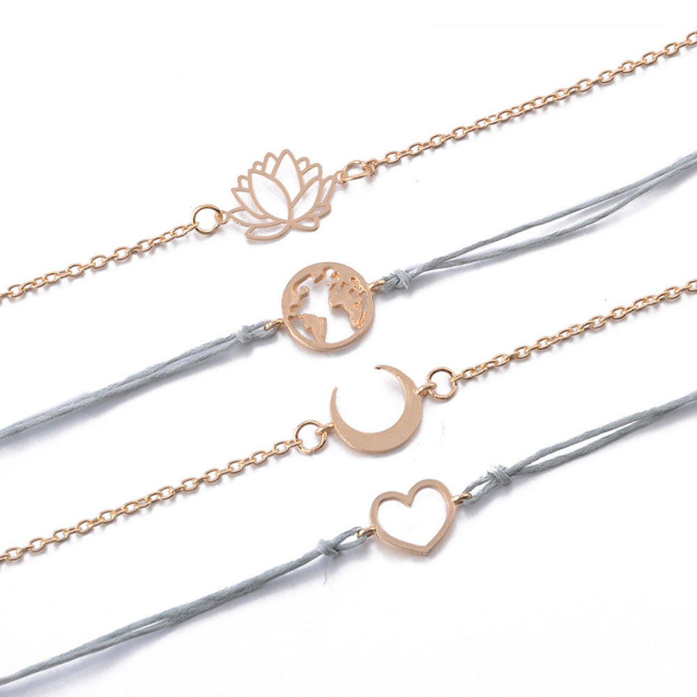 Bracciale luna e cuore